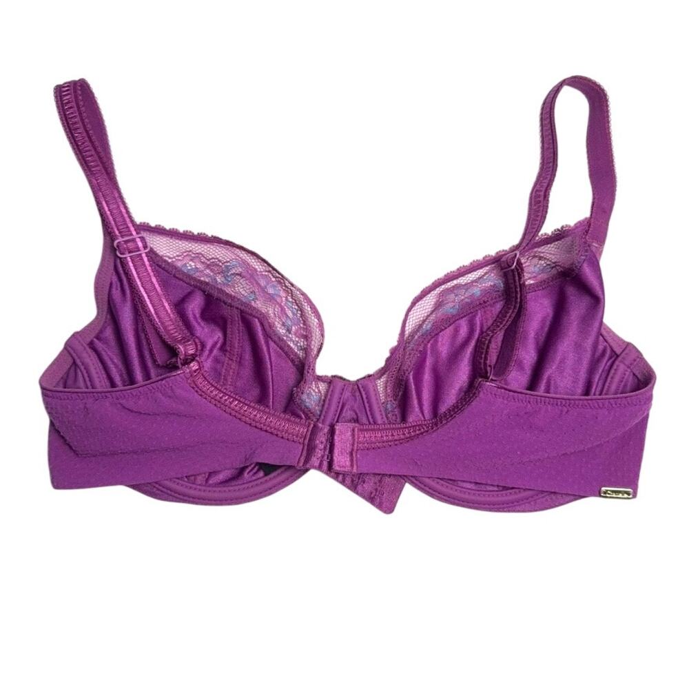 Chantelle Women’s 34D Purple Lace Balconette Underwire Bra - Picture 2 of 11